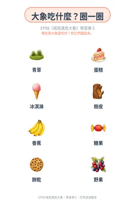 學習單 5：大象吃什麼