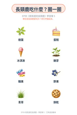 學習單 5：長頸鹿吃什麼